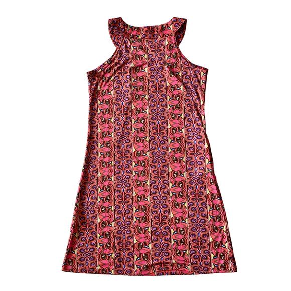 Tracy Negoshian Laney Bright Pink Red Print Shift Sleeveless Dress XL - Picture 2 of 10